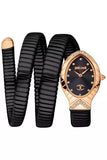 Buy Shop Just Cavalli Serpente Metallica Diamonds Black Dial Black Steel Strap Watch for Women - JC1L208M0085 USA Online