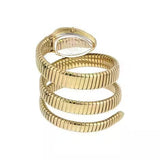 Buy Shop Just Cavalli Serpente Metallica Gold Dial Gold Steel Strap Watch for Women - JC1L209M0035 USA Online