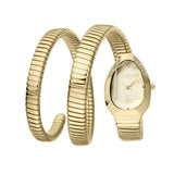 Buy Shop Just Cavalli Serpente Metallica Gold Dial Gold Steel Strap Watch for Women - JC1L209M0035 USA Online