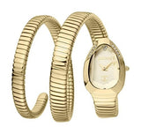 Buy Shop Just Cavalli Serpente Metallica Gold Dial Gold Steel Strap Watch for Women - JC1L209M0035 USA Online