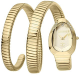 Buy Shop Just Cavalli Serpente Metallica Gold Dial Gold Steel Strap Watch for Women - JC1L209M0035 USA Online