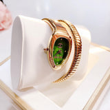 Buy Shop Just Cavalli Serpente Metallica Green Dial Gold Steel Strap Watch for Women - JC1L208M0045 USA Online