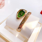 Buy Shop Just Cavalli Serpente Metallica Green Dial Gold Steel Strap Watch for Women - JC1L208M0045 USA Online