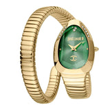 Buy Shop Just Cavalli Serpente Metallica Green Dial Gold Steel Strap Watch for Women - JC1L208M0045 USA Online