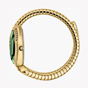 Buy Shop Just Cavalli Serpente Metallica Green Dial Gold Steel Strap Watch for Women - JC1L223M0035 USA Online