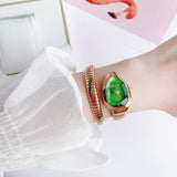 Buy Shop Just Cavalli Serpente Metallica Green Dial Rose Gold Steel Strap Watch for Women - JC1L208M0055 USA Online