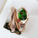 Buy Shop Just Cavalli Serpente Metallica Green Dial Rose Gold Steel Strap Watch for Women - JC1L208M0055 USA Online