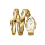 Buy Shop Just Cavalli Serpente Metallica White Dial Gold Steel Strap Watch for Women - JC1L224M0035 USA Online