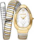 Buy Shop Just Cavalli Serpente Metallica White Dial Two Tone Steel Strap Watch for Women - JC1L223M0055 USA Online