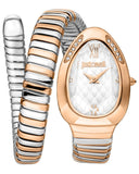 Buy Shop Just Cavalli Serpente Metallica White Dial Two Tone Steel Strap Watch for Women - JC1L223M0065 USA Online