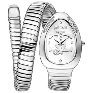 Buy Shop Just Cavalli Serpente Silver Dial Silver Steel Strap Watch for Women - JC1L227M0015 USA Online