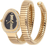 Buy Shop Just Cavalli Solo Black Dial Gold Steel Strap Watch for Women - JC1L167M0035 USA Online