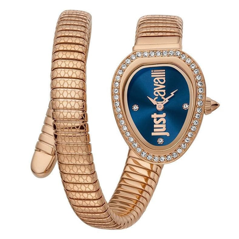 Buy Shop Just Cavalli Solo Blue Dial Rose Gold Steel Strap Watch for Women - JC1L167M0045 USA Online