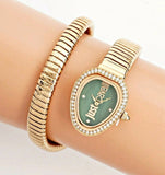 Buy Shop Just Cavalli Solo Green Dial Gold Steel Strap Watch for Women - JC1L167M0025 USA Online