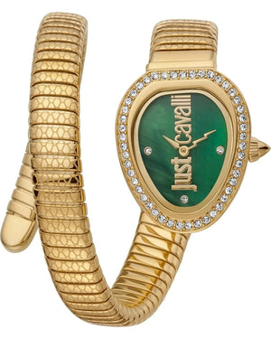 Buy Shop Just Cavalli Solo Green Dial Gold Steel Strap Watch for Women - JC1L167M0025 USA Online