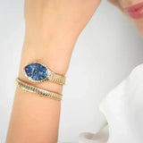 Buy Shop Just Cavalli Specchio Blue Dial Rose Gold Steel Strap Watch for Women - JC1L322M0045 USA Online