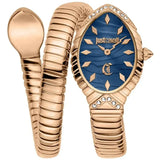 Buy Shop Just Cavalli Specchio Blue Dial Rose Gold Steel Strap Watch for Women - JC1L322M0045 USA Online