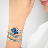 Buy Shop Just Cavalli Specchio Blue Dial Silver Steel Strap Watch for Women - JC1L323M0015 USA Online