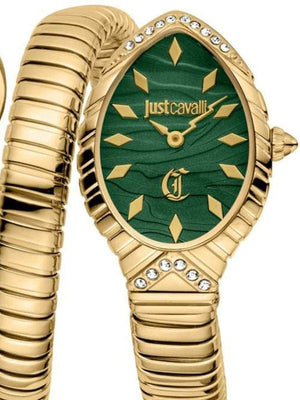 Buy Shop Just Cavalli Specchio Green Dial Gold Steel Strap Watch for Women - JC1L322M0035 USA Online