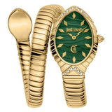 Buy Shop Just Cavalli Specchio Green Dial Gold Steel Strap Watch for Women - JC1L322M0035 USA Online
