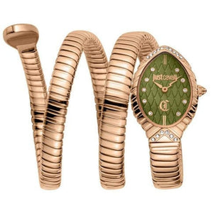 Buy Shop Just Cavalli Specchio Green Dial Rose Gold Steel Strap Watch for Women - JC1L323M0045 USA Online