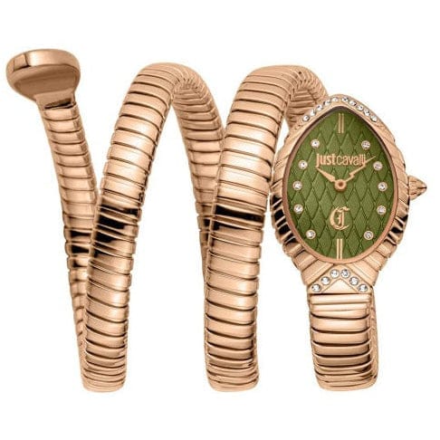 Buy Shop Just Cavalli Specchio Green Dial Rose Gold Steel Strap Watch for Women - JC1L323M0045 USA Online