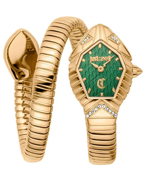 Buy Shop Just Cavalli Speranza Green Dial Gold Steel Strap Watch for Women - JC1L356M0035 USA Online