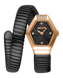 Buy Shop Just Cavalli Splora Black Dial Black Steel Strap Watch for Women - JC1L394M0075 USA Online