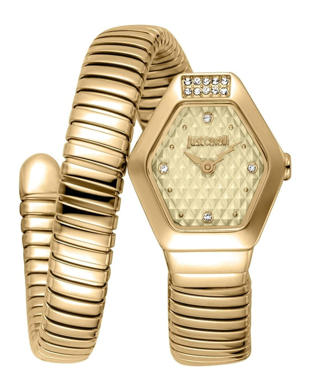 Buy Shop Just Cavalli Splora Gold Dial Gold Steel Strap Watch for Women - JC1L394M0025 USA Online