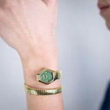 Buy Shop Just Cavalli Splora Green Dial Gold Steel Strap Watch for Women - JC1L394M0035 USA Online