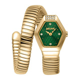 Buy Shop Just Cavalli Splora Green Dial Gold Steel Strap Watch for Women - JC1L394M0035 USA Online