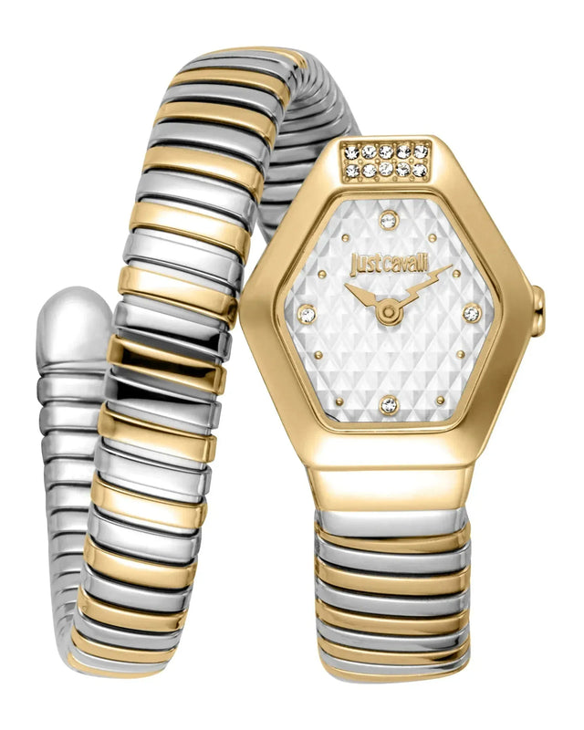 Buy Shop Just Cavalli Splora Silver Dial Two Tone Steel Strap Watch for Women - JC1L394M0055 USA Online