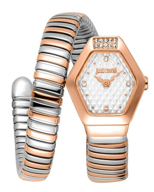 Buy Shop Just Cavalli Splora Silver Dial Two Tone Steel Strap Watch for Women - JC1L394M0065 USA Online