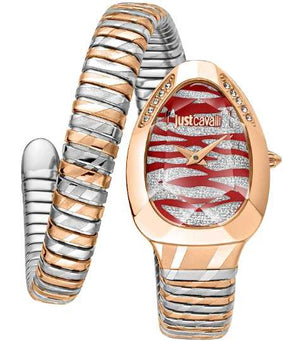 Buy Shop Just Cavalli Taglio Red Dial Two Tone Steel Strap Watch for Women - JC1L225M0105 USA Online