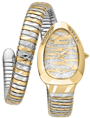 Buy Shop Just Cavalli Taglio Silver Dial Two Tone Steel Strap Watch for Women - JC1L225M0075 USA Online