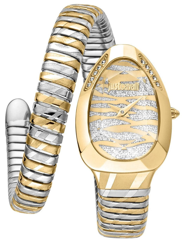 Buy Shop Just Cavalli Taglio Silver Dial Two Tone Steel Strap Watch for Women - JC1L225M0075 USA Online