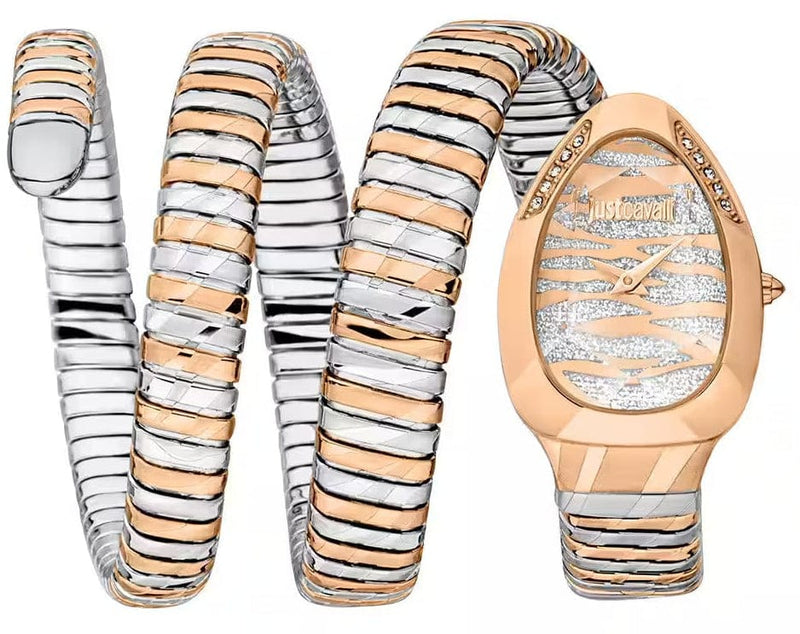 Buy Shop Just Cavalli Taglio Silver Dial Two Tone Steel Strap Watch for Women - JC1L226M0065 USA Online