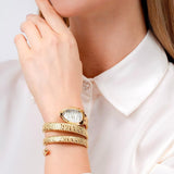 Buy Shop Just Cavalli Taglio White Dial Gold Steel Strap Watch for Women - JC1L226M0025 USA Online