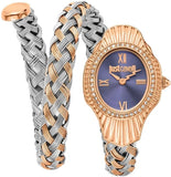 Buy Shop Just Cavalli Twined Blue Dial Two Tone Steel Strap Watch for Women - JC1L305M0065 USA Online