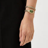 Buy Shop Just Cavalli Twined Green Dial Gold Steel Strap Watch for Women - JC1L305M0035 USA Online