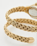 Buy Shop Just Cavalli Twined Green Dial Gold Steel Strap Watch for Women - JC1L305M0035 USA Online