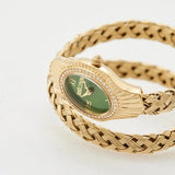 Buy Shop Just Cavalli Twined Green Dial Gold Steel Strap Watch for Women - JC1L305M0035 USA Online