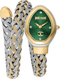 Buy Shop Just Cavalli Twined Green Dial Two Tone Steel Strap Watch for Women - JC1L264M0065 USA Online