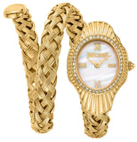 Buy Shop Just Cavalli Twined Mother of Pearl Dial Gold Steel Strap Watch for Women - JC1L305M0045 USA Online