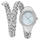 Buy Shop Just Cavalli Twined Mother of Pearl Dial Silver Steel Strap Watch for Women - JC1L305M0015 USA Online