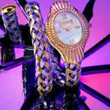 Buy Shop Just Cavalli Twined Mother of Pearl Dial Two Tone Steel Strap Watch for Women - JC1L305M0055 USA Online