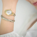 Buy Shop Just Cavalli Twined Mother of Pearl Dial Two Tone Steel Strap Watch for Women - JC1L305M0055 USA Online