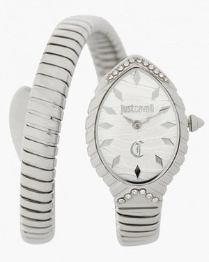 Buy Shop Just Cavalli Unica Silver Dial Silver Steel Strap Watch for Women - JC1L322M0015 USA Online