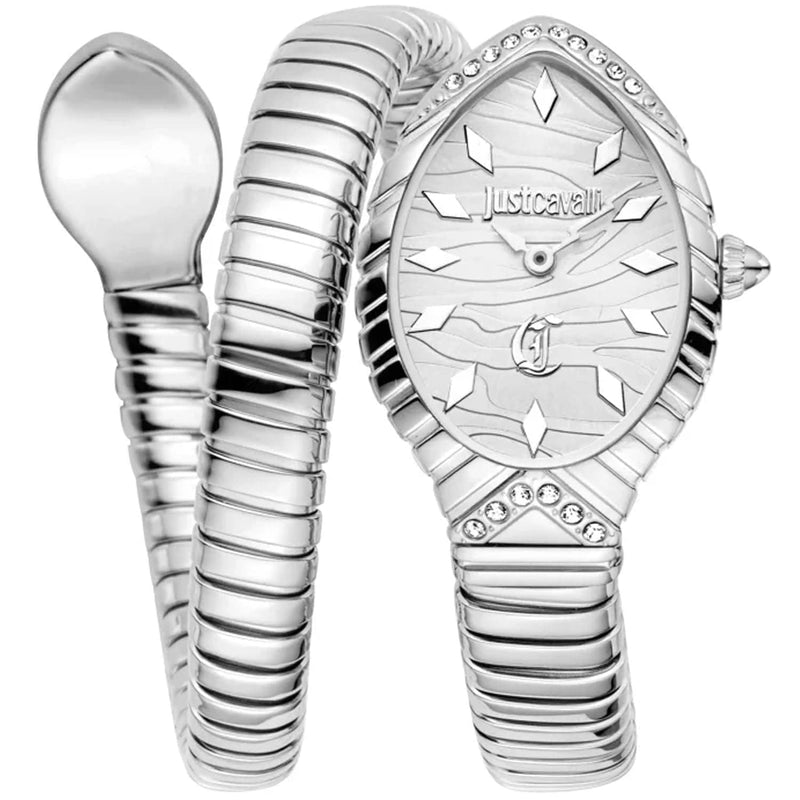 Buy Shop Just Cavalli Unica Silver Dial Silver Steel Strap Watch for Women - JC1L322M0015 USA Online