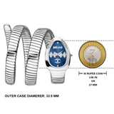 Buy Shop Just Cavalli Vezzoso Blue Dial Silver Steel Strap Watch for Women - JC1L230M0025 USA Online